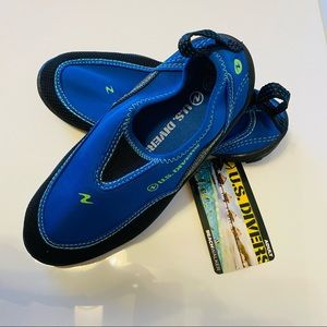 US Divers Aqua Lung Water Shoe Sock Unisex 5 Beach Diving Snorkeling Blue NWT
